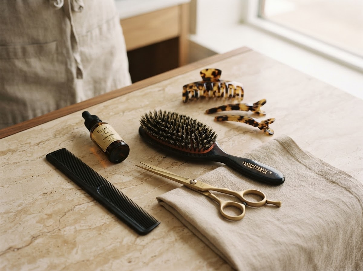 Hair styling tools detail