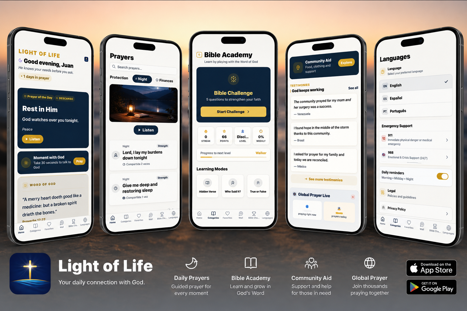 Light of Life — production app screens