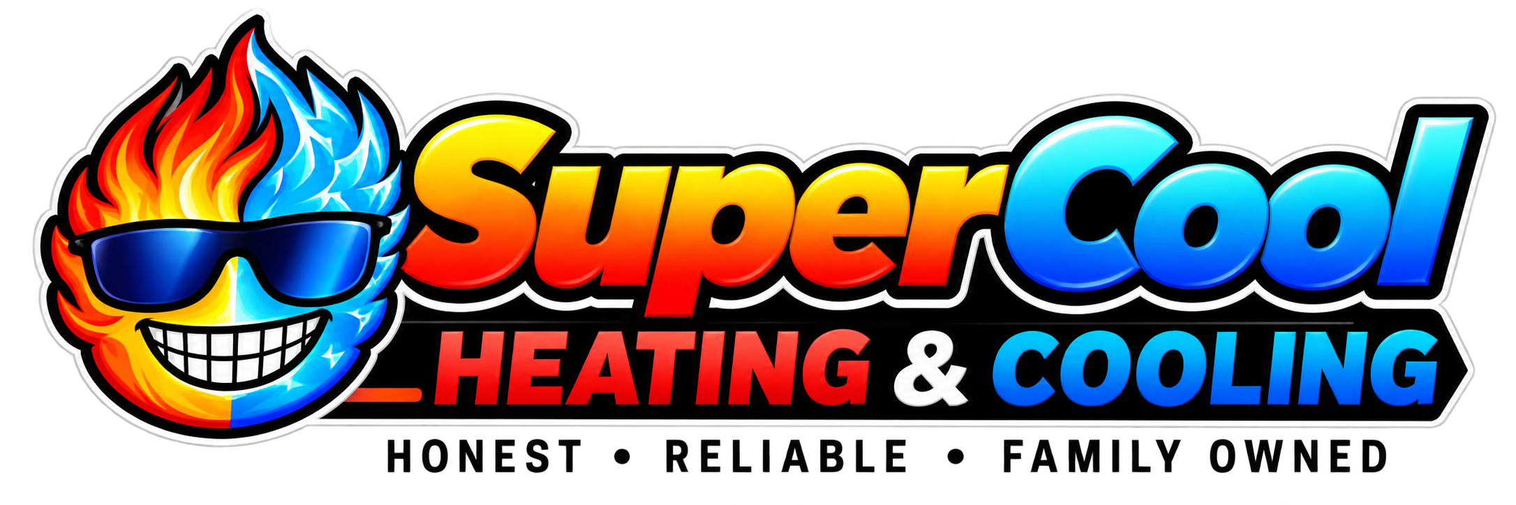 Super Cool Heating & Cooling Logo
