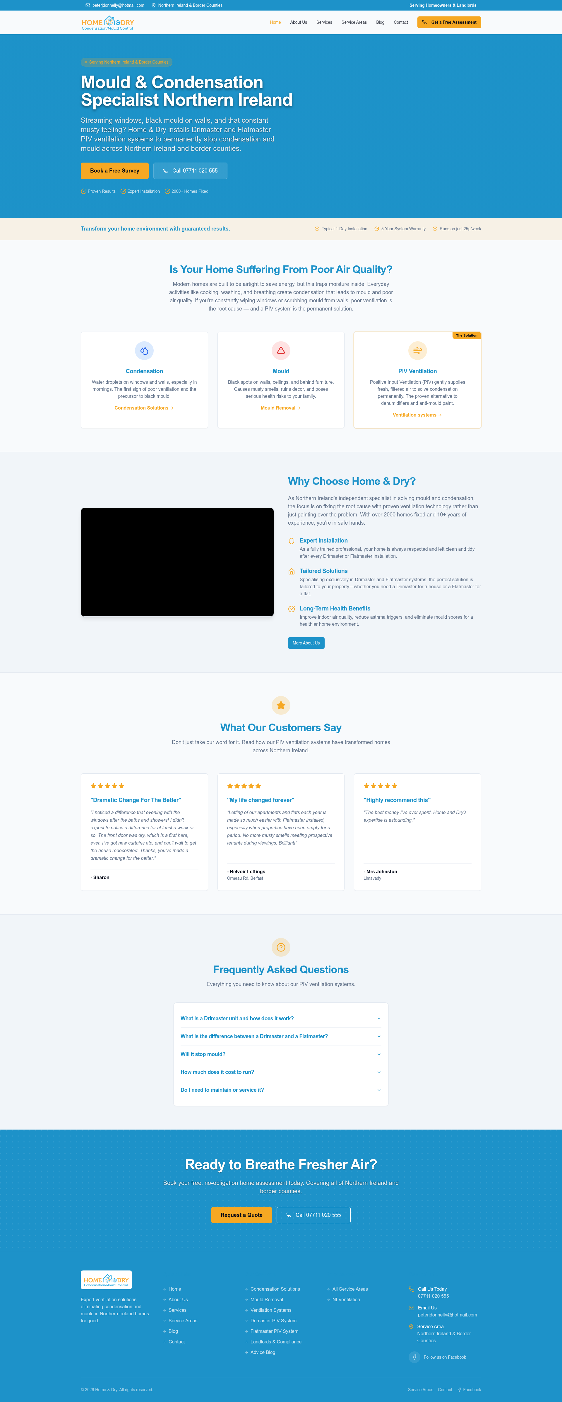 Home & Dry website preview