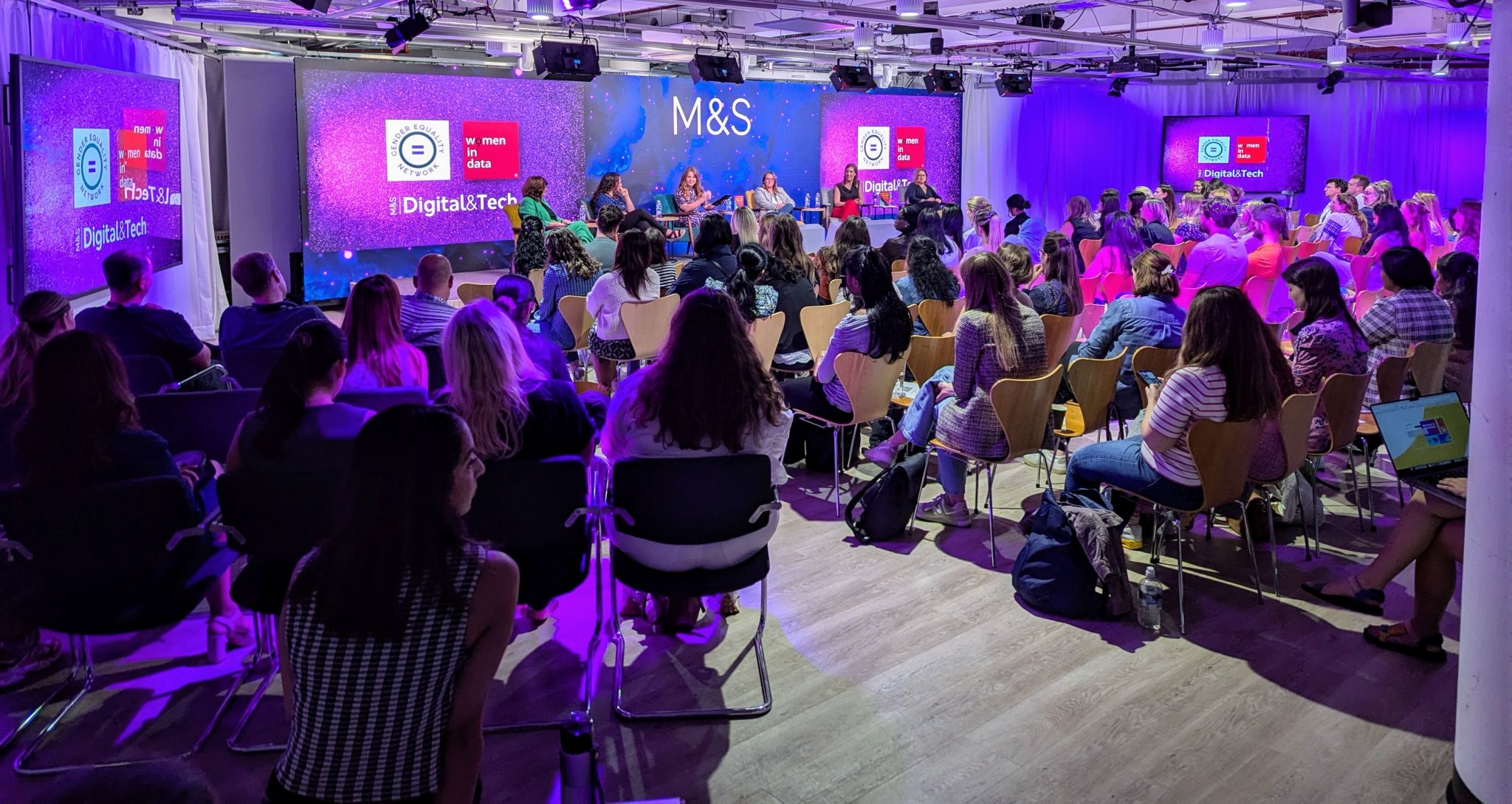 Rebecca hosting Women in Data & Tech panel for M&S