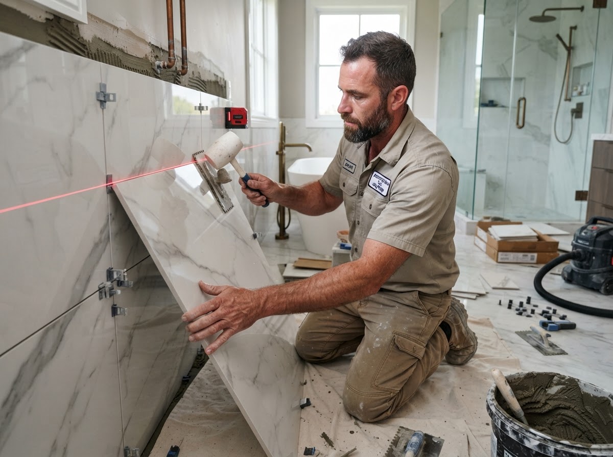 Tile Installation & Repair project completed by K.M Tile Corporation in Stockton, CA