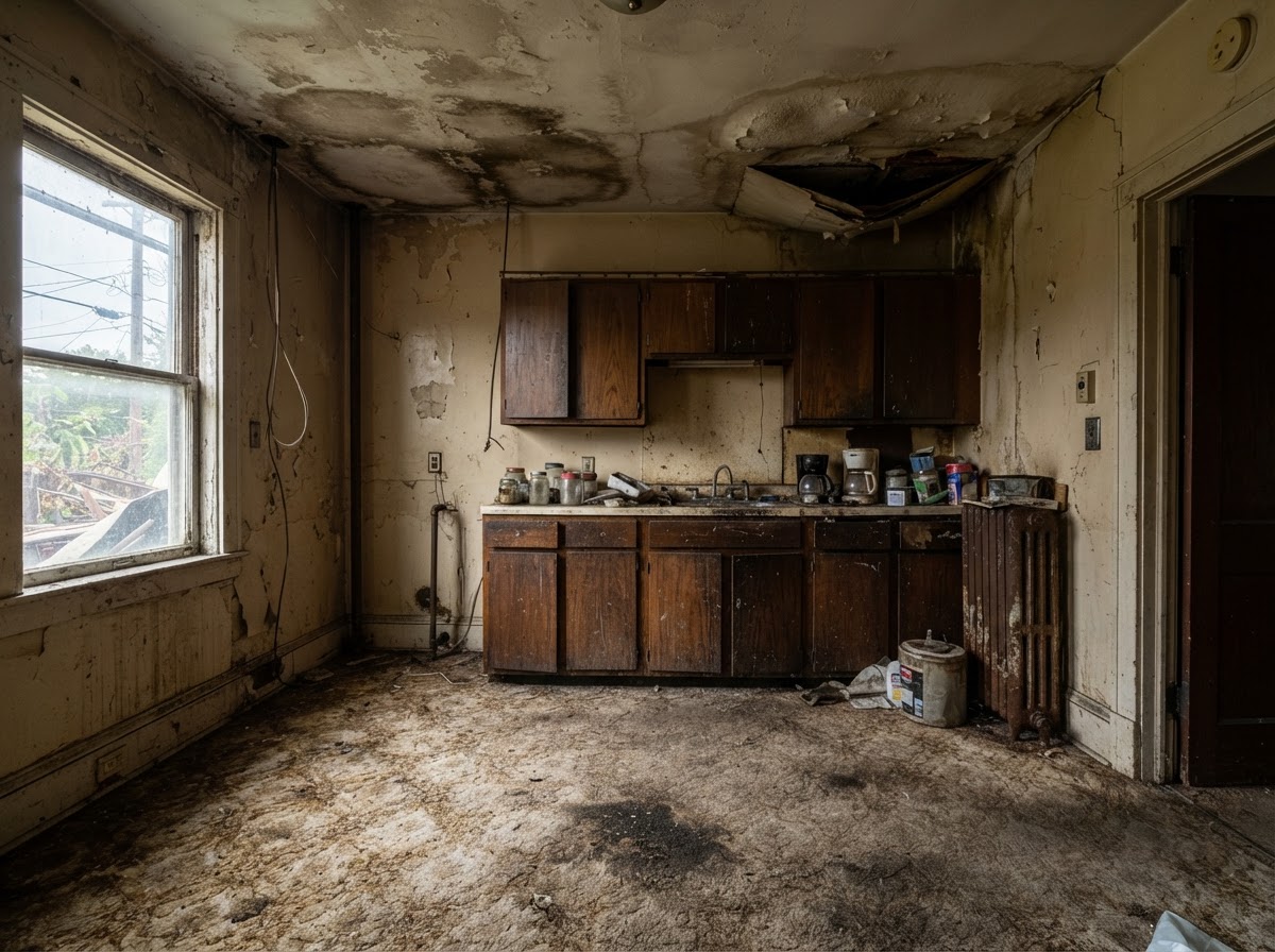 Original interior room before a whole-home renovation by Solutions GC in Chesterfield County, Virginia