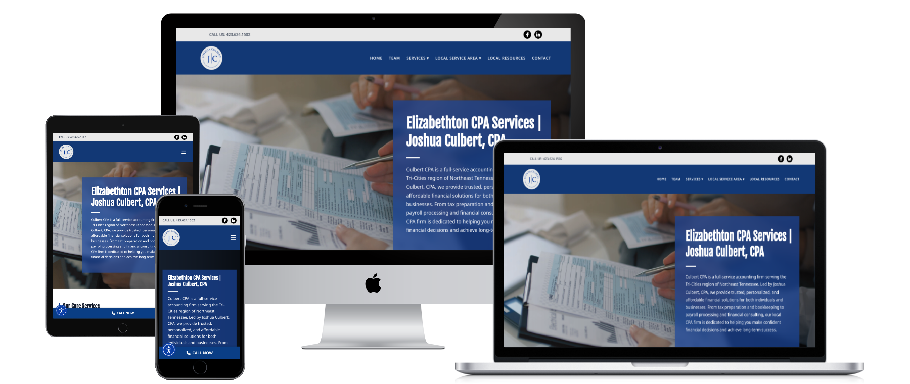 Culbert CPA website showcase