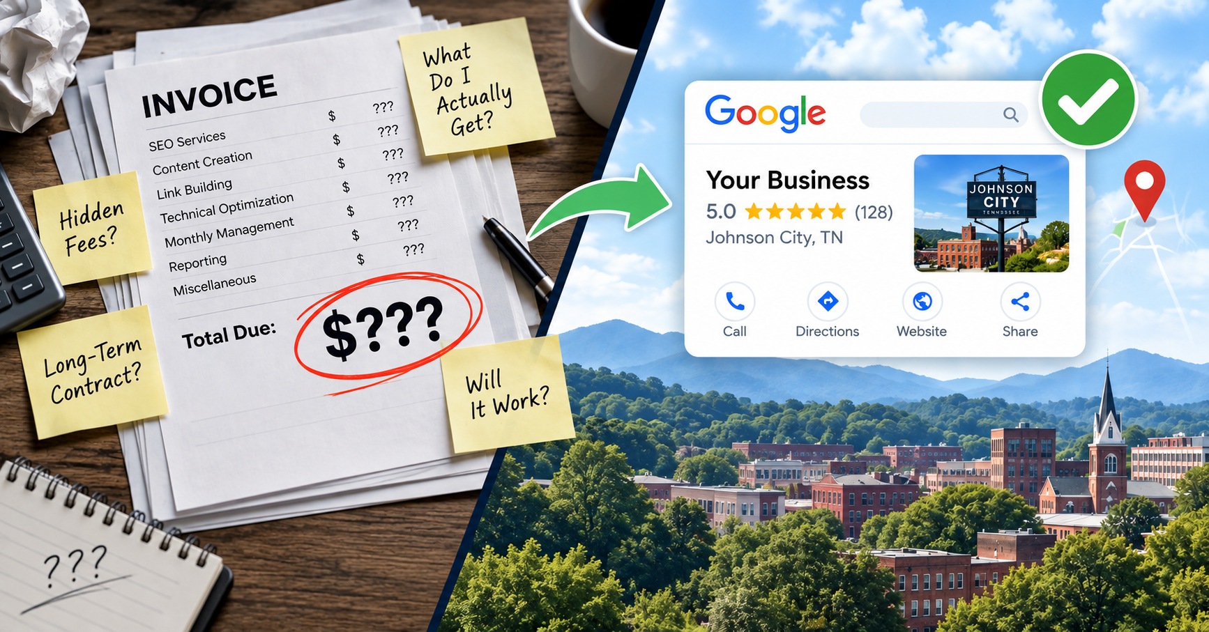 How much does local SEO actually cost in Johnson City — comparing $300 vs $3,500 monthly retainers