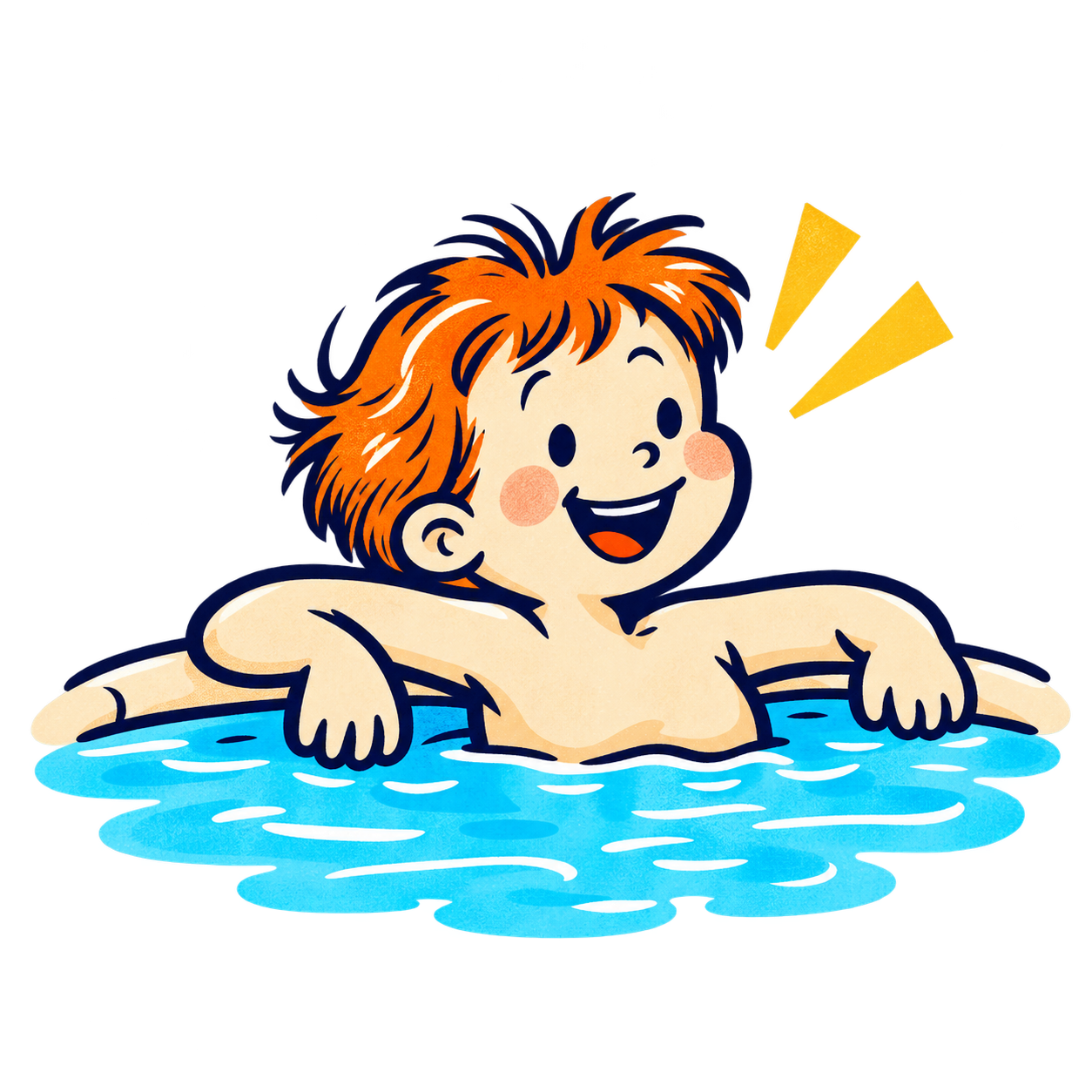 Enjoy your pool illustration