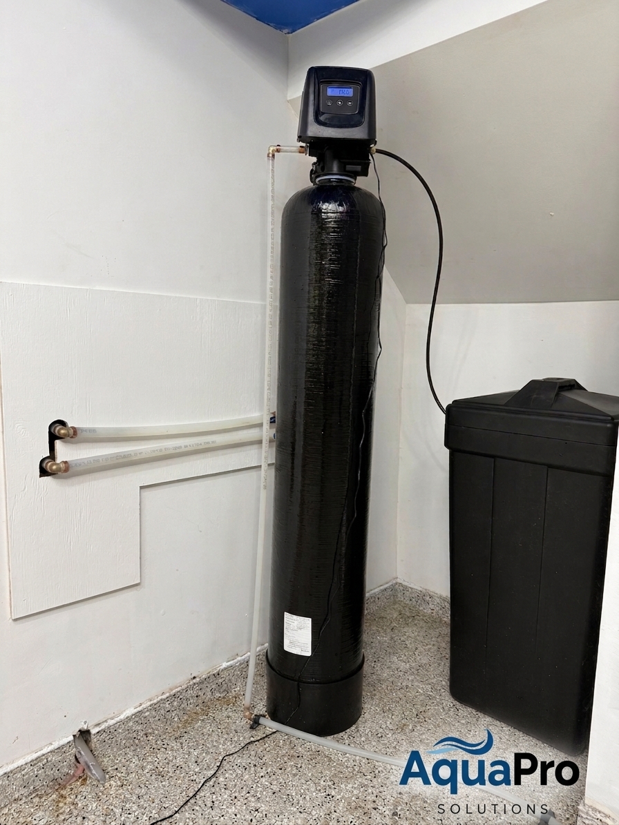 Installation d'un adoucisseur d'eau AquaPro Solutions