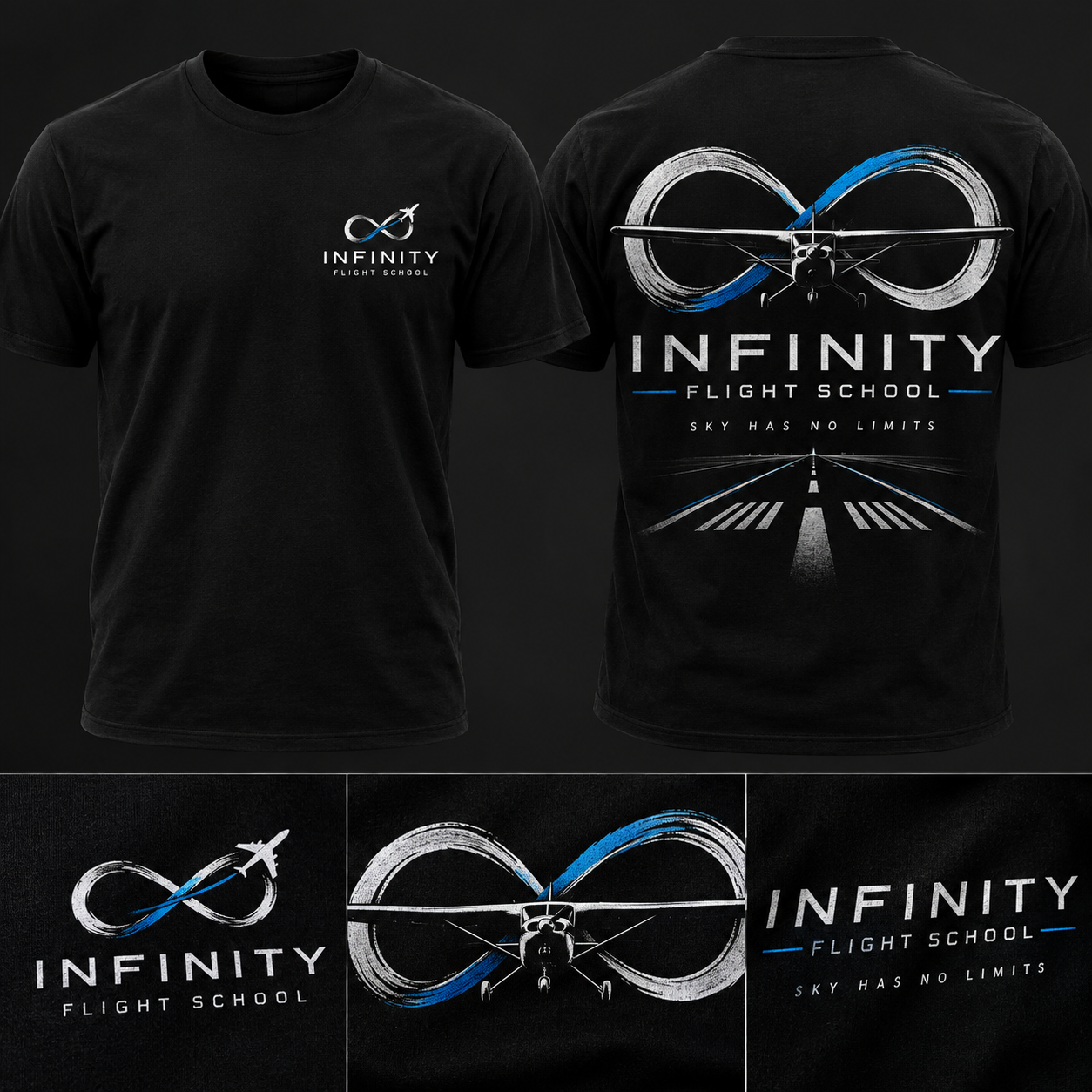Infinity Flight School 'Sky Has No Limits' Tee custom design