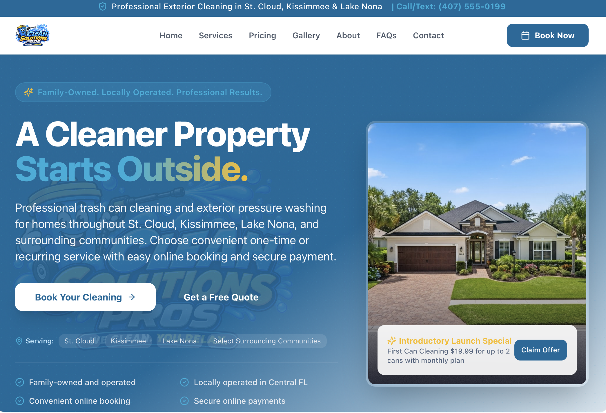 Clean Solutions Pros — website preview