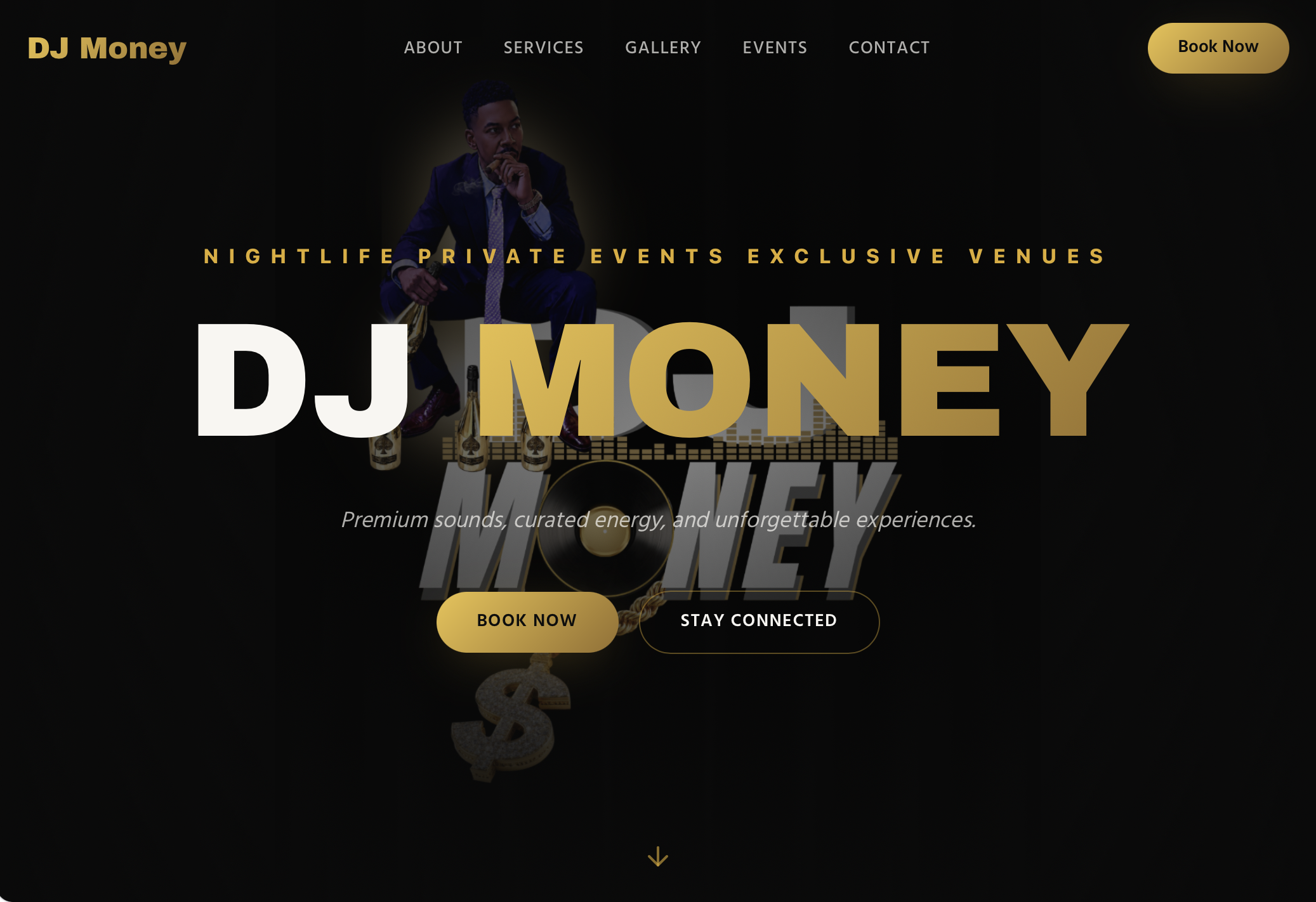 DJ Money — website preview