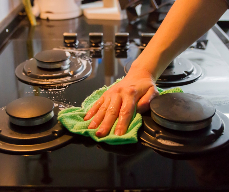 Hob and kitchen surface degreasing and polishing