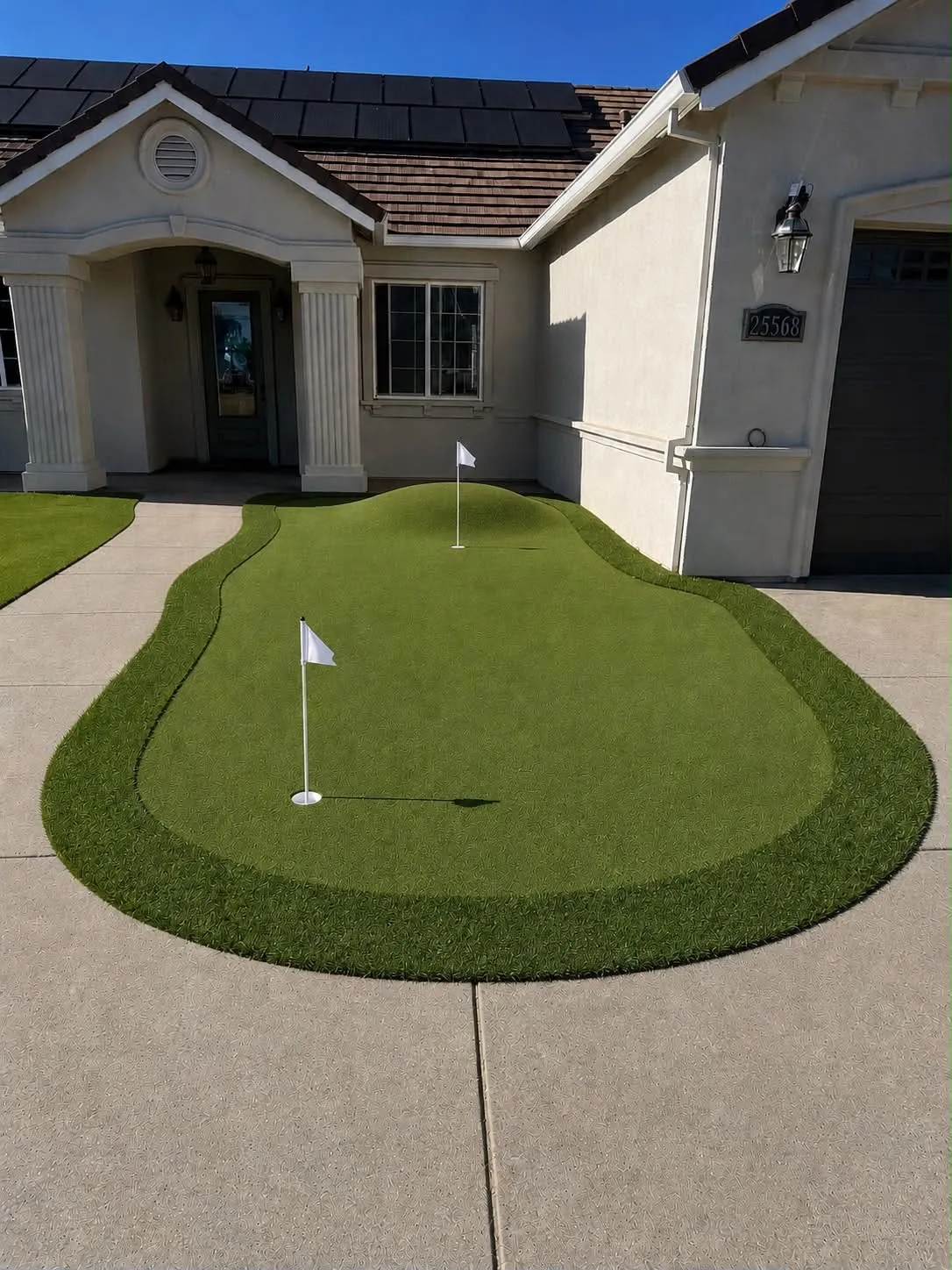 Custom Front Yard Contour Putting Green & Fringe