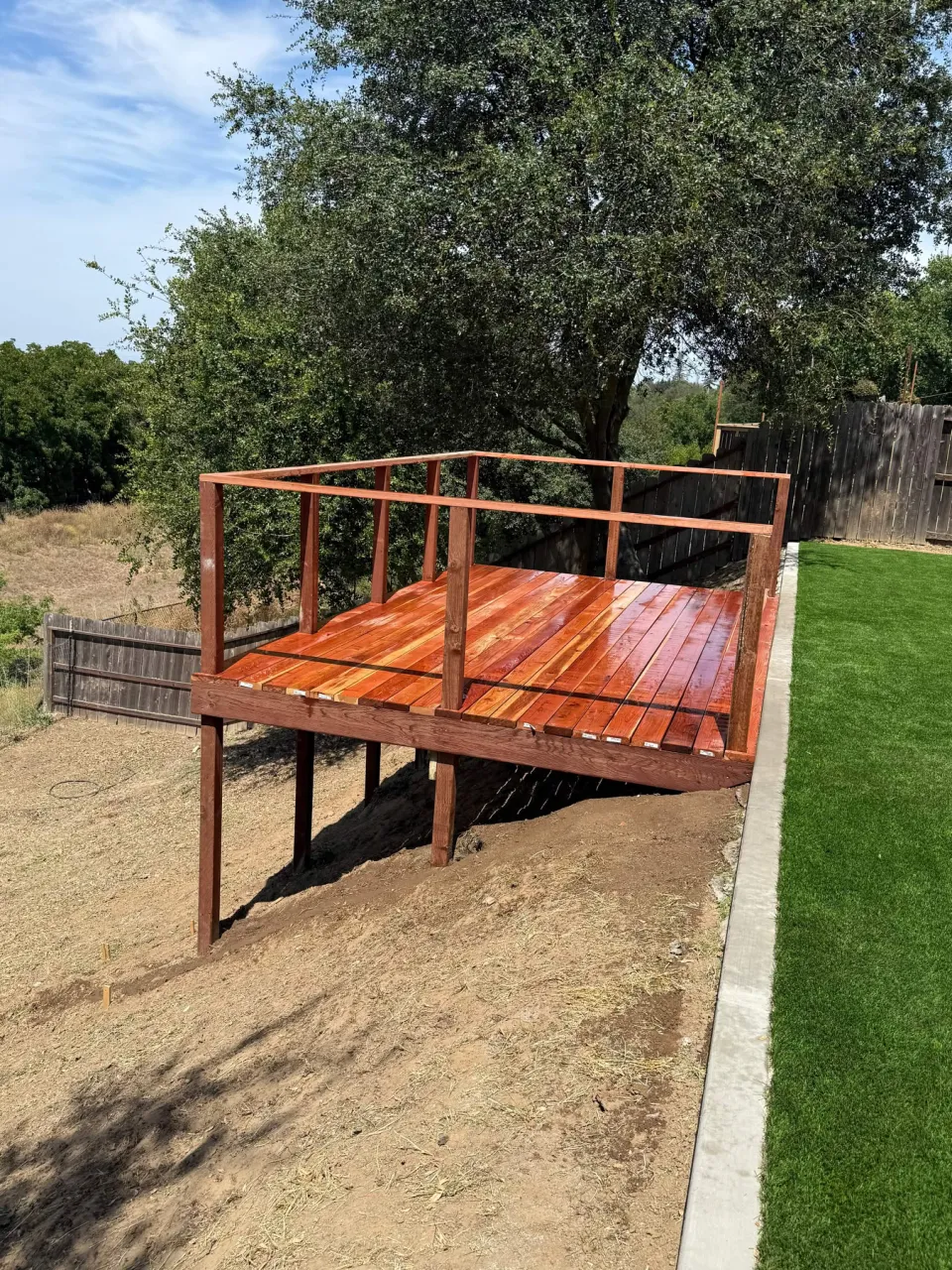 Engineered Elevated Deck Framing & Slope Grade Anchoring