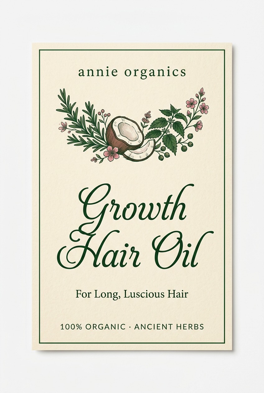 Growth Hair Oil — official Annie Organics label