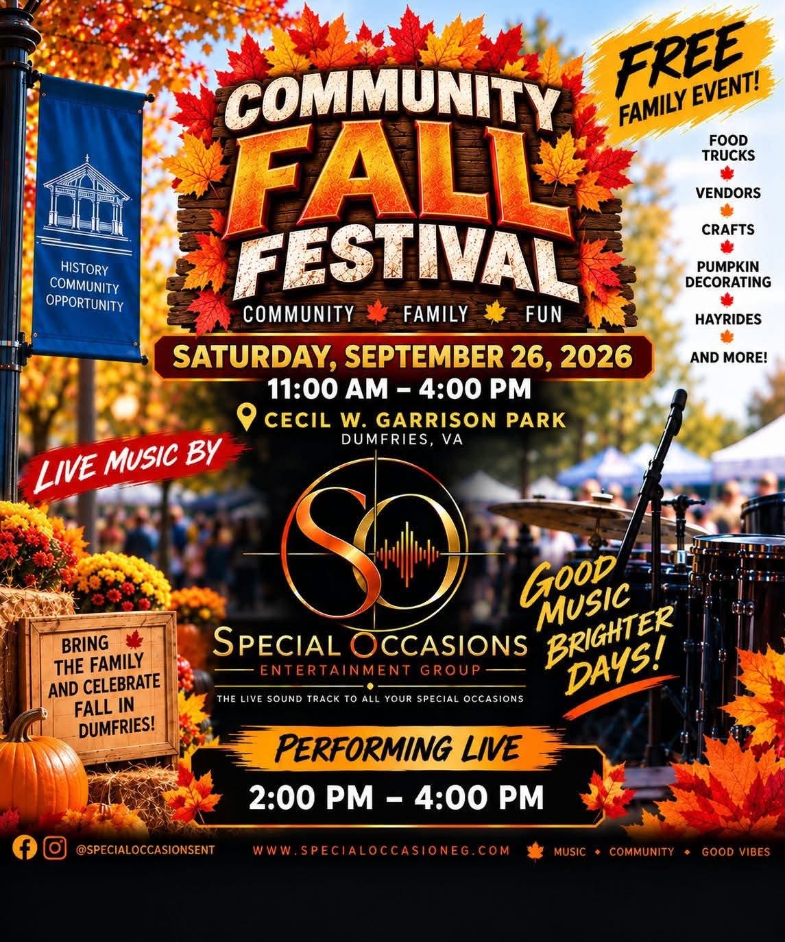 Town of Dumfries Community Fall Festival: Come One, Come All!