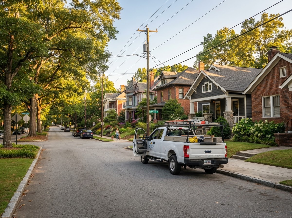 An established Atlanta intown neighborhood with a mix of historic and renovated homes