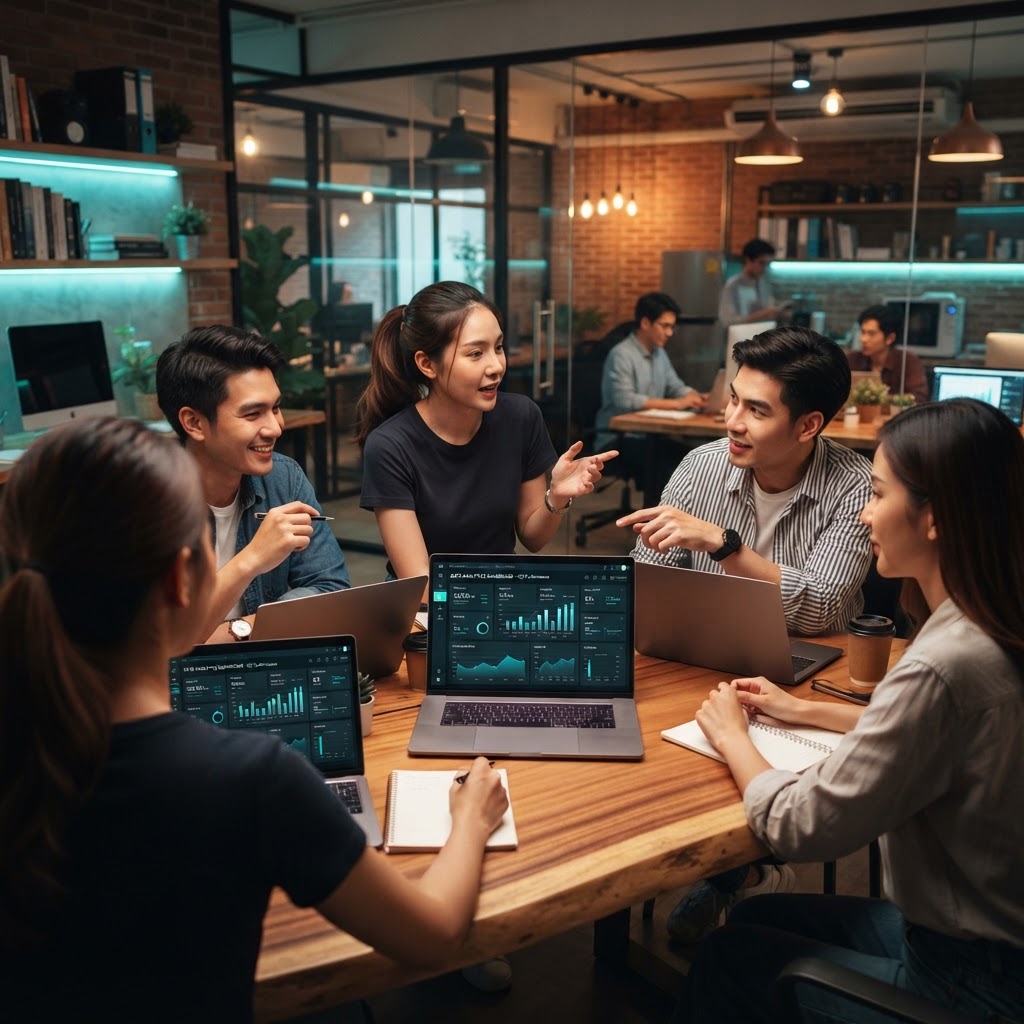 The FinWork AI team collaborating