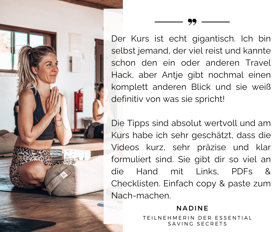 Feedback von Nadine: Der Kurs ist echt gigantisch, Videos kurz, präzise und klar formuliert
