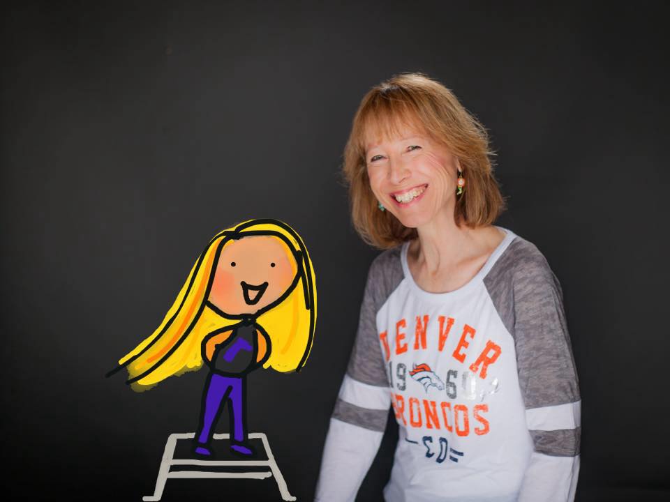 Our Football Girl — Meredith cheering on the Denver Broncos with Leslie Ann Clark