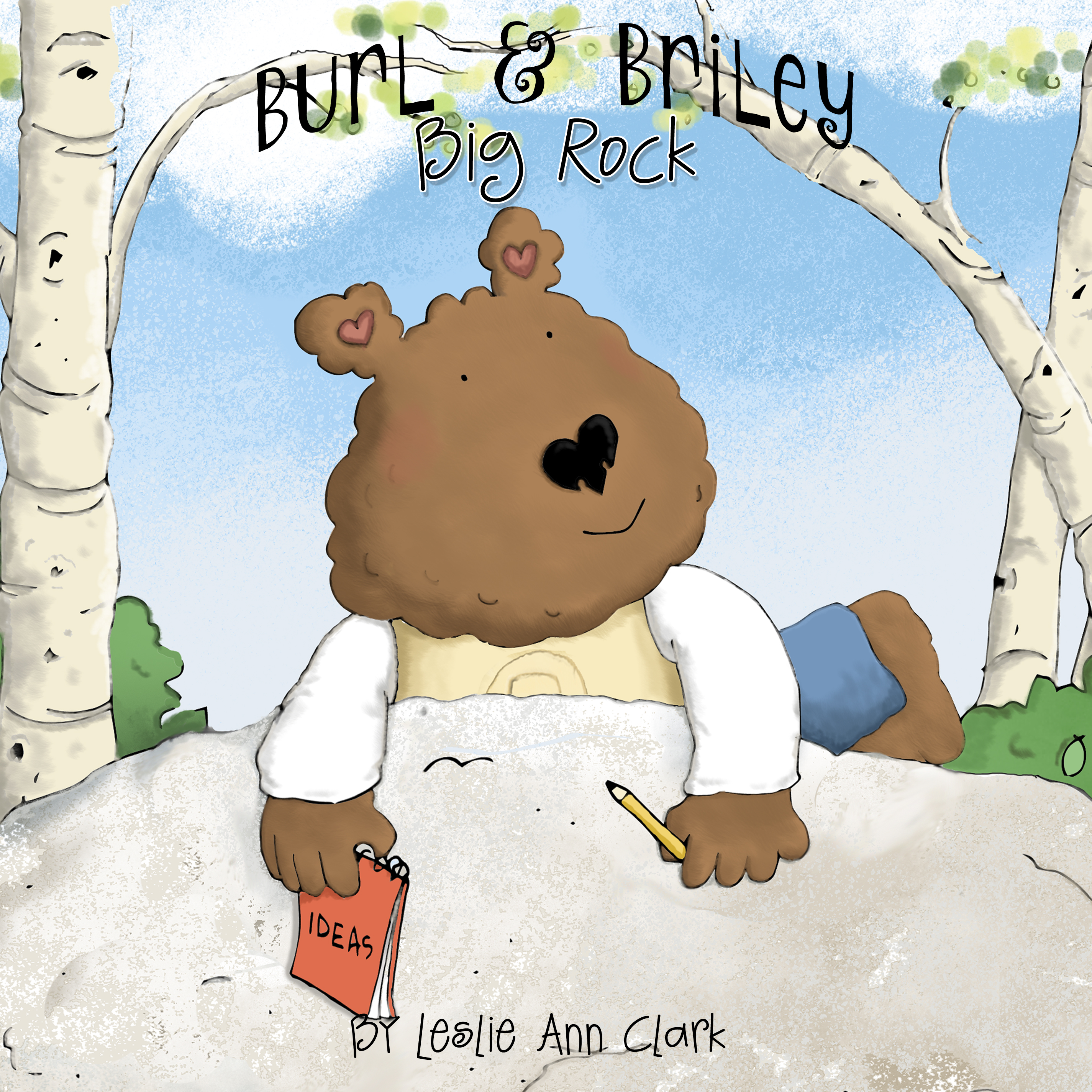 Burl and Briley Big Rock book cover illustration by Leslie Ann Clark