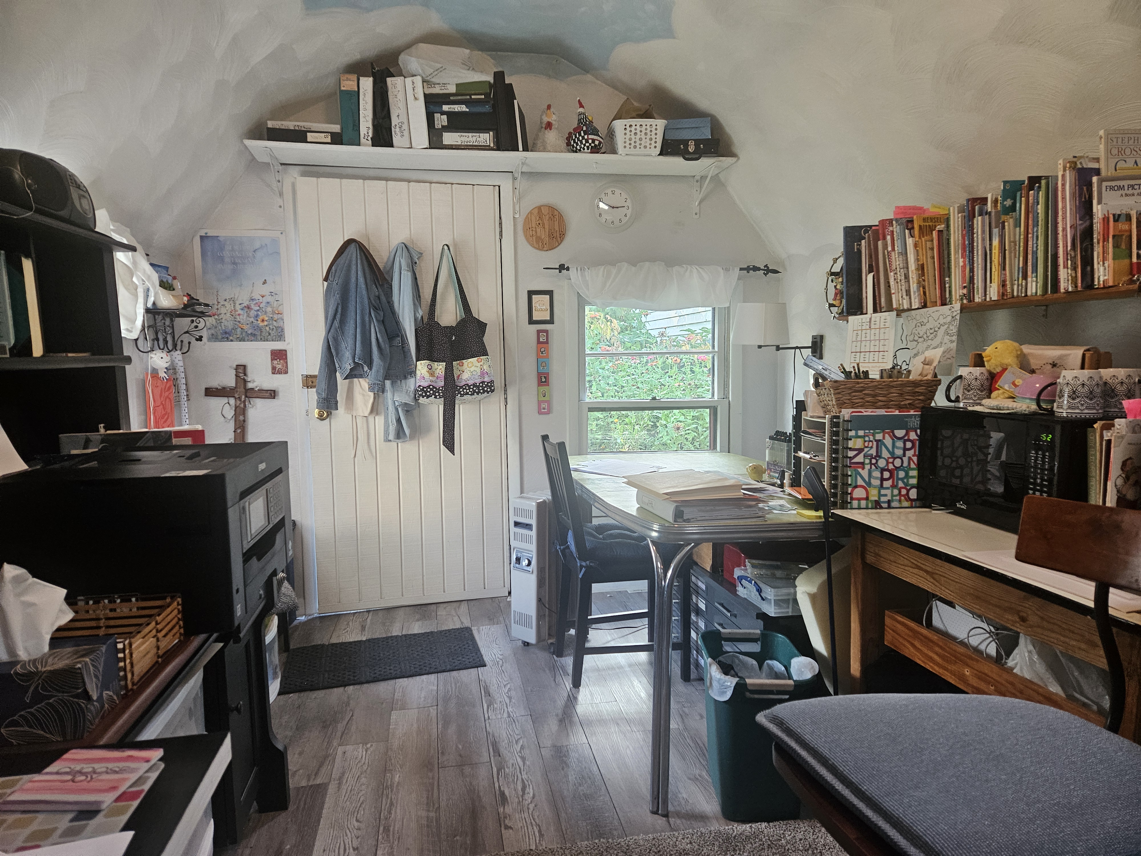 Inside Leslie Ann Clark's Whimsey Studio creative workspace in Longmont, Colorado