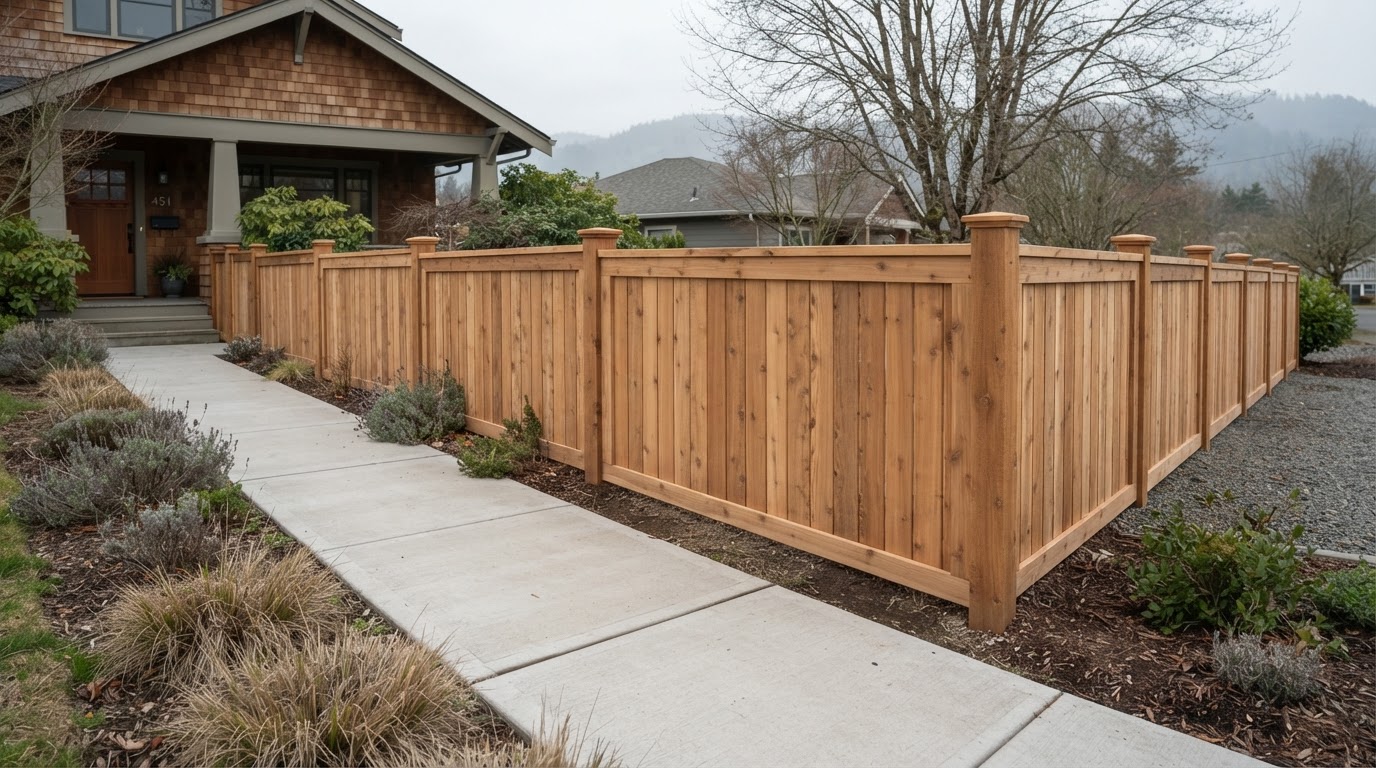 Picture Frame cedar fencing in Lake Stevens WA