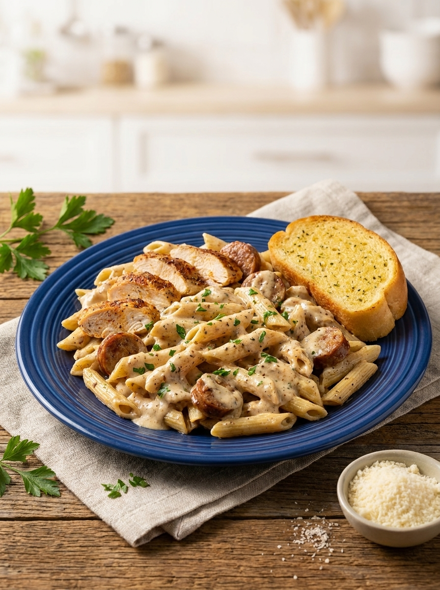 Cajun Chicken & Sausage Alfredo