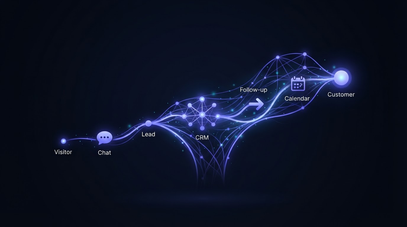 Logic Pulse AI-powered growth system connecting visitor to booked customer