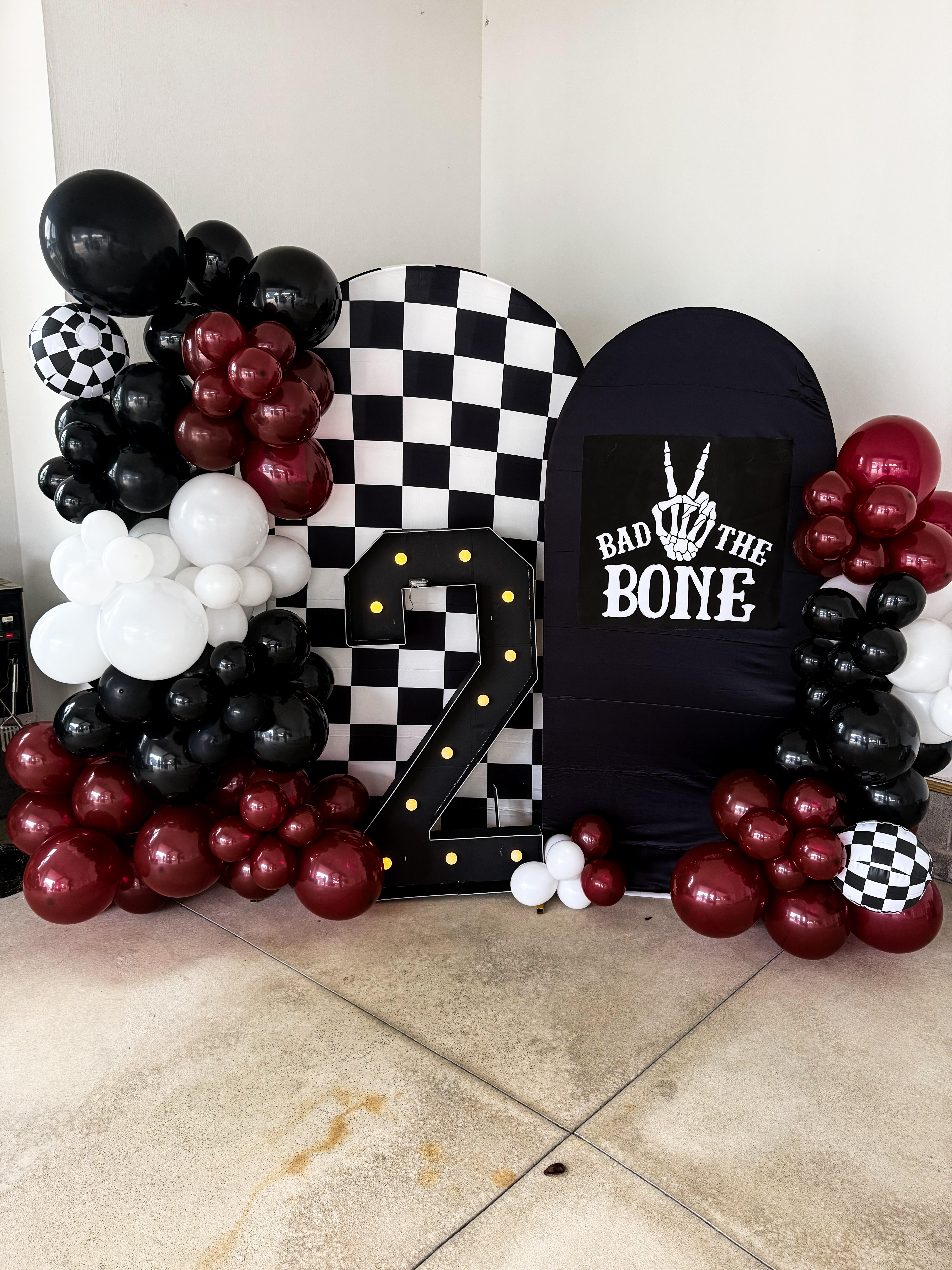 Go Big or Go Home backdrop setup