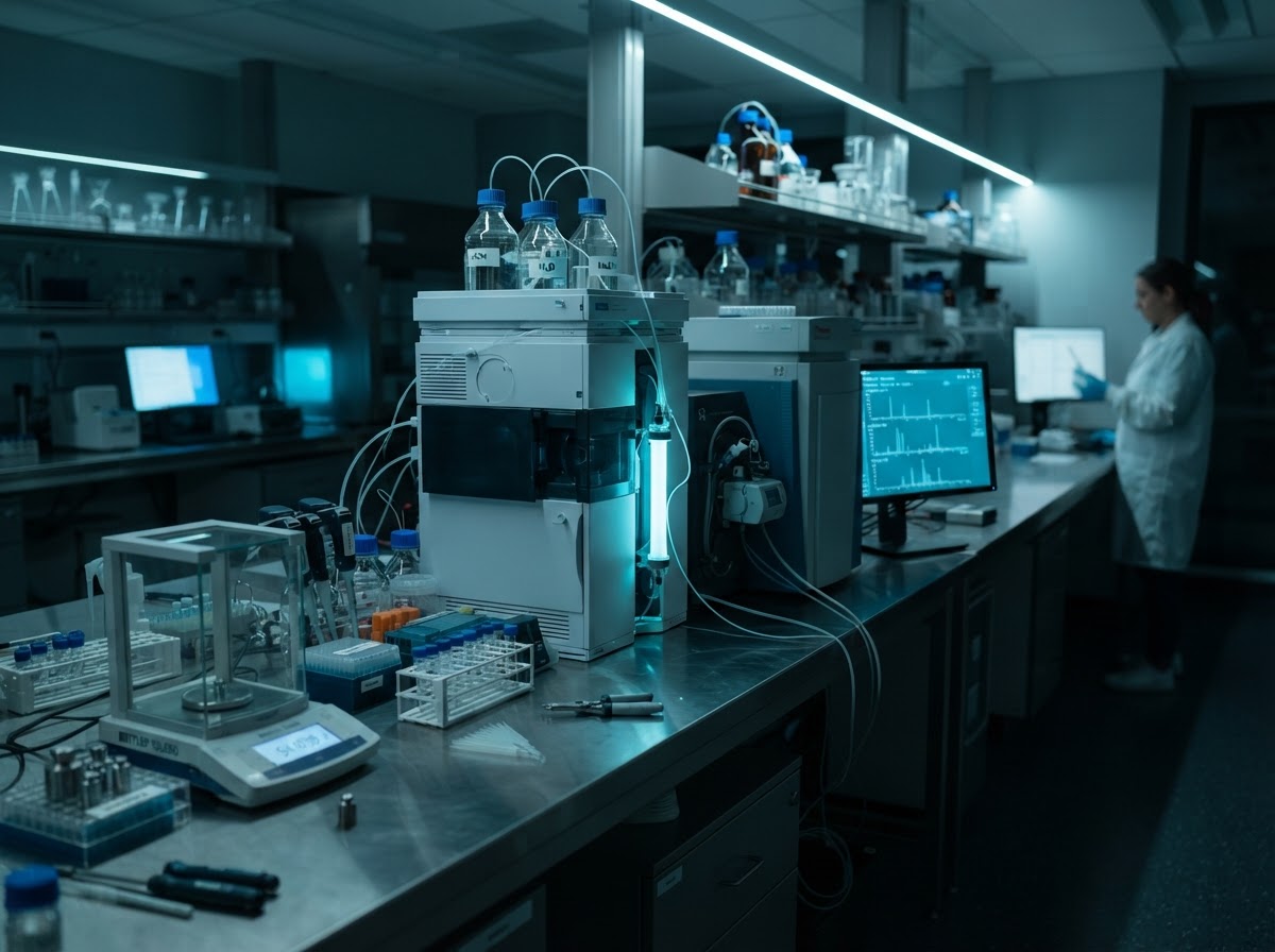 Laboratory testing equipment used for research product analysis