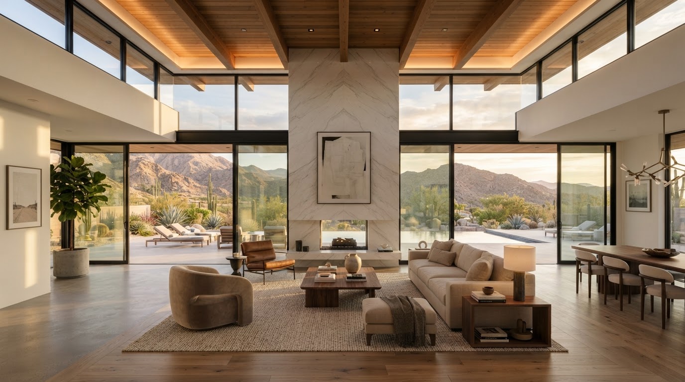 Photorealistic 3D Interior Living Room Architecture Render