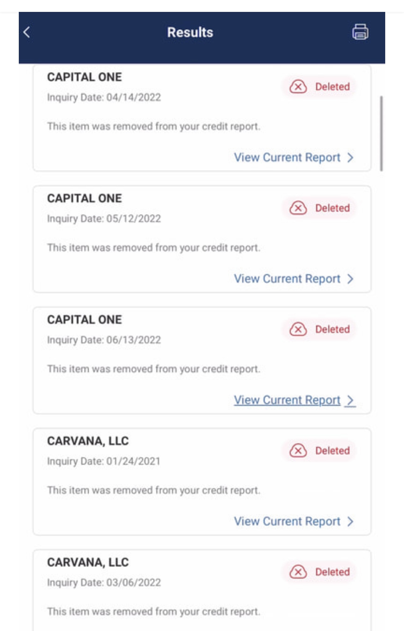 Late payment deletion update