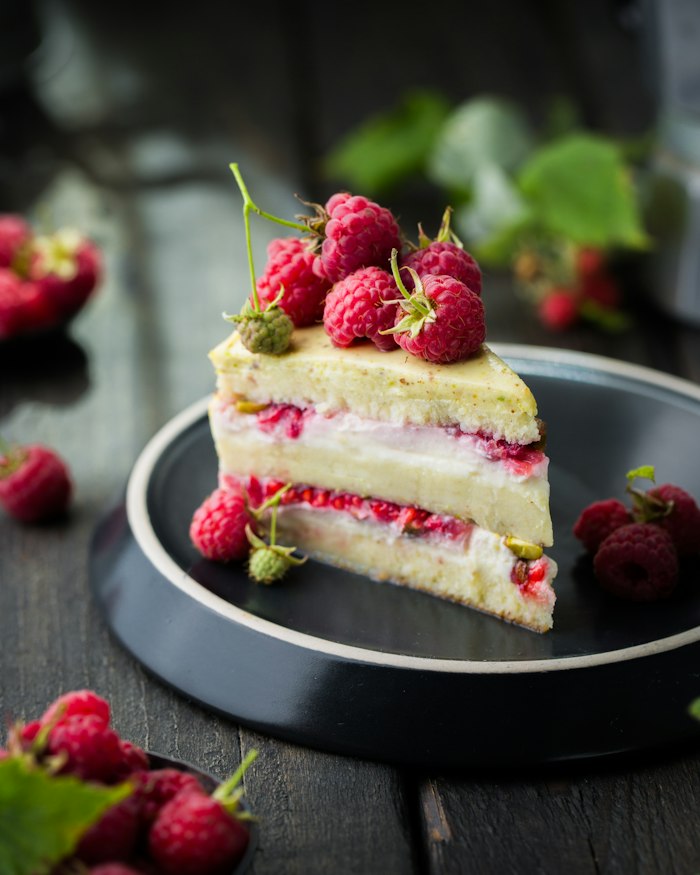 Garnished Almond Cake