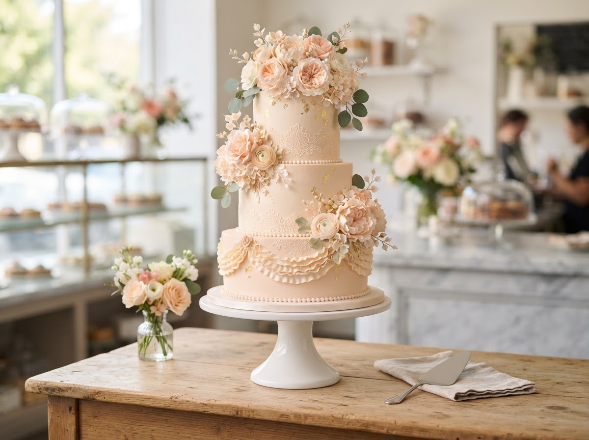 Yellow Floral Bloom Cake