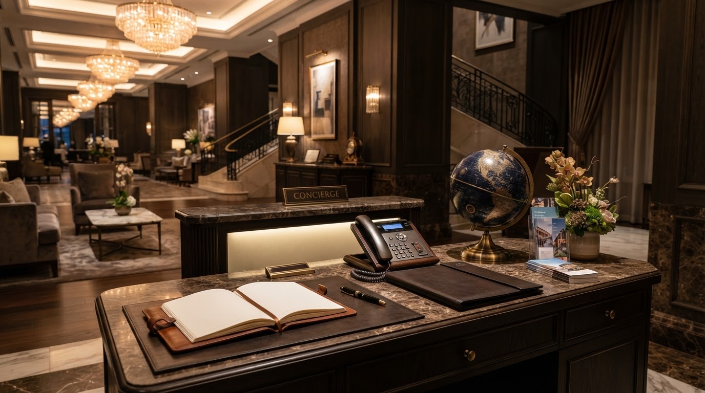 Premium travel concierge service setting
