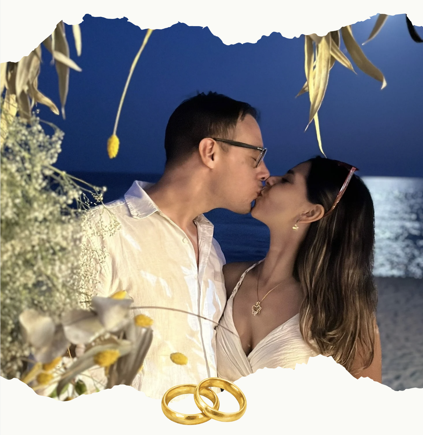 Gabriela & Ricardo besándose