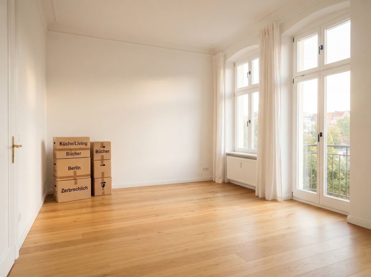 Aufgeräumte, besenrein übergebene Wohnung nach der Entrümpelung durch SG Jung