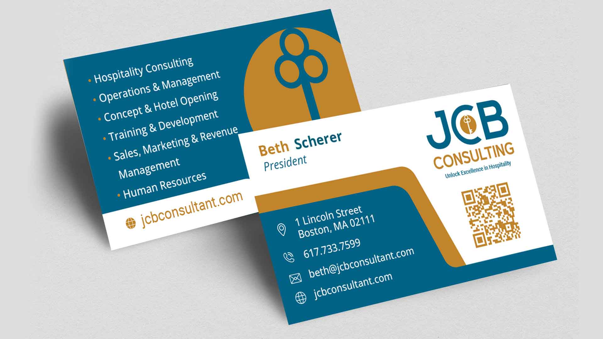 JCB Consulting business cards designed by Punch Creatives