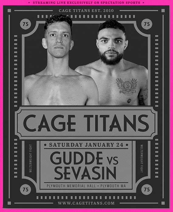 Cage Titans Gudde vs Sevasin fight poster