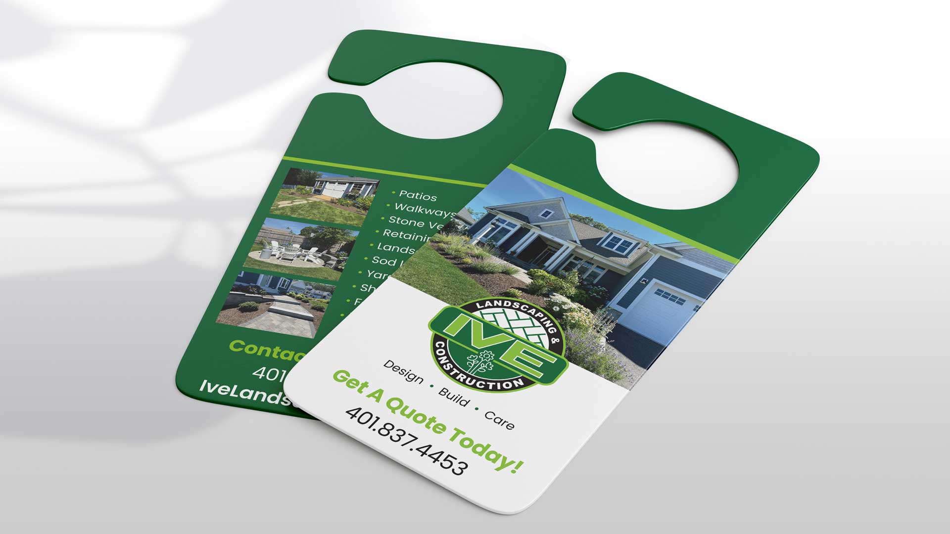 IVE Landscaping door hanger design
