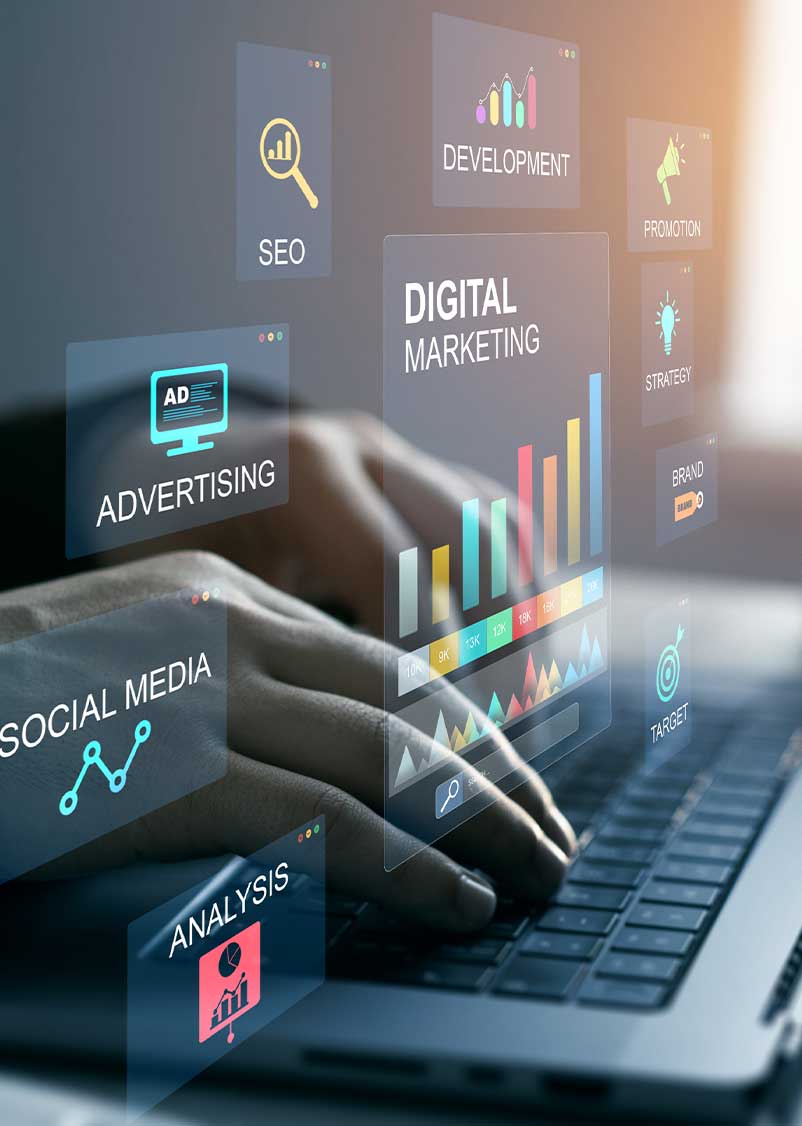 Digital marketing services including SEO, advertising and social media