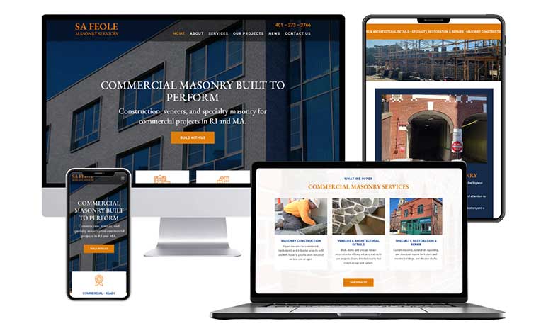 S.A. Feole website designed by Punch Creatives