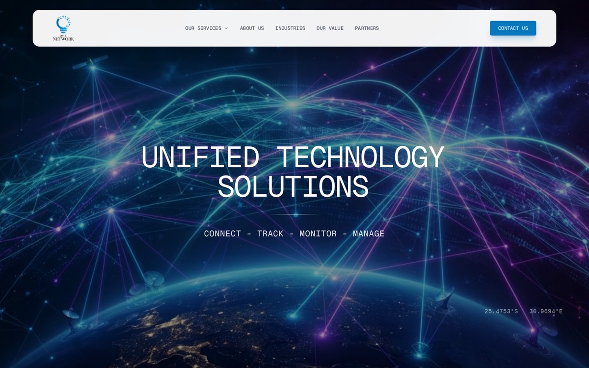 One Network Website Homepage