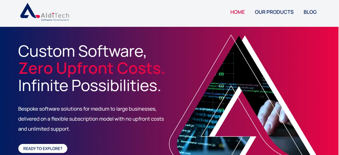 Alditech Website Homepage