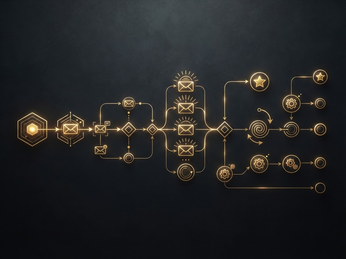 Email follow-up and automation sequence flow