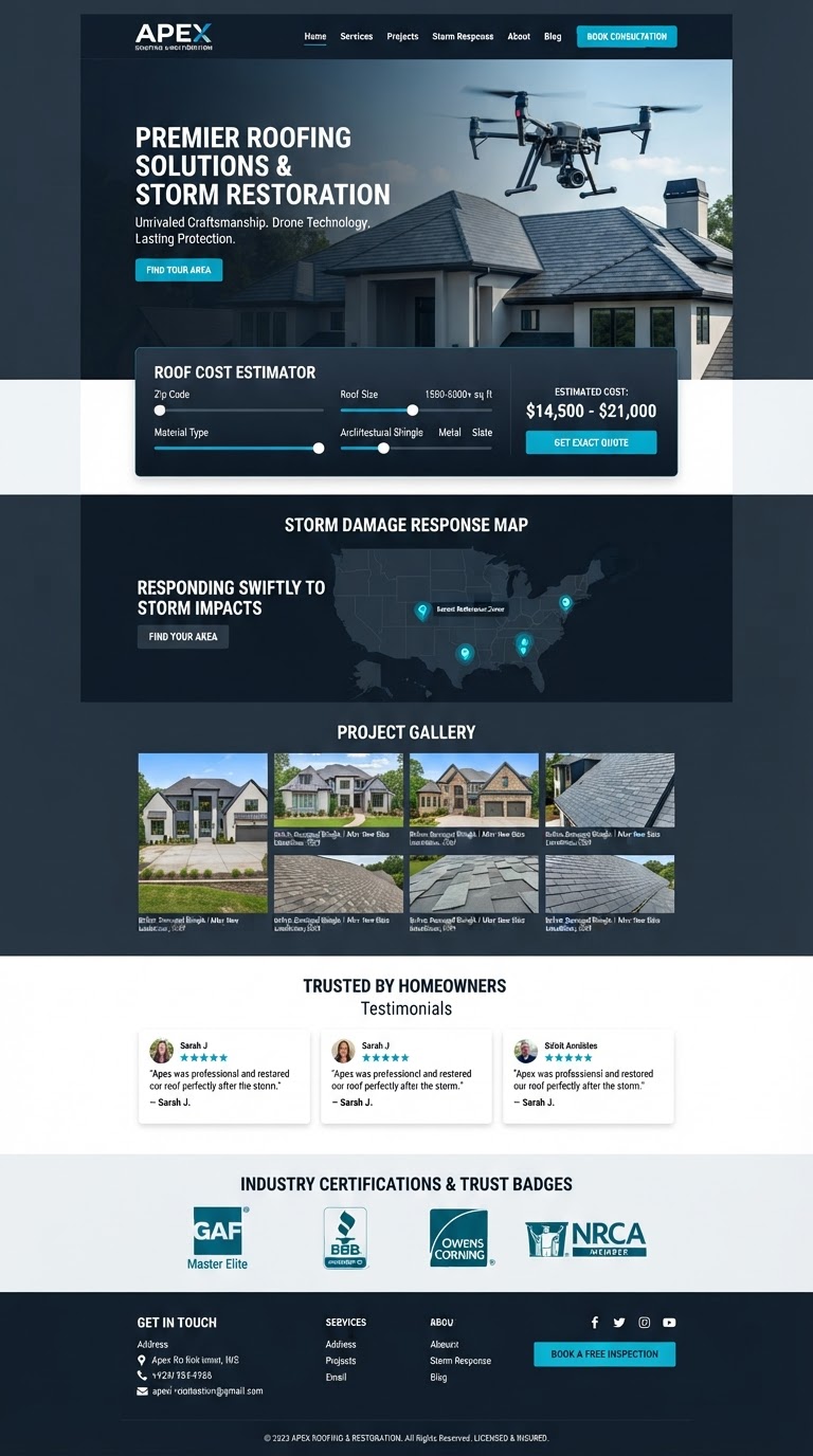 Apex Roofing & Restoration — Premium Website Design