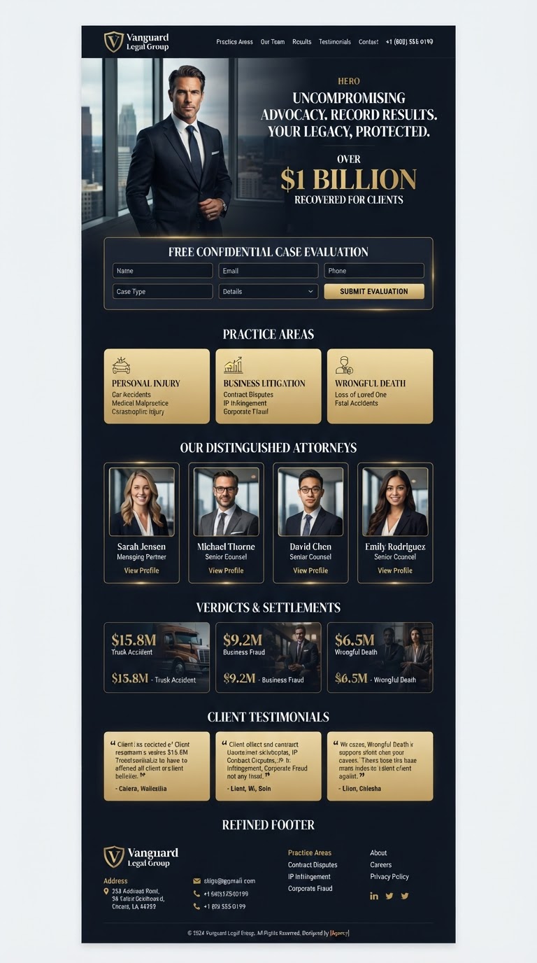 Vanguard Legal Group — Premium Website Design