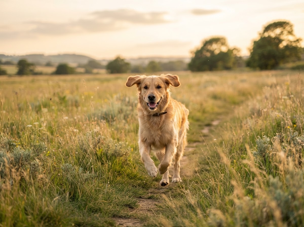 Dog returning happily off lead