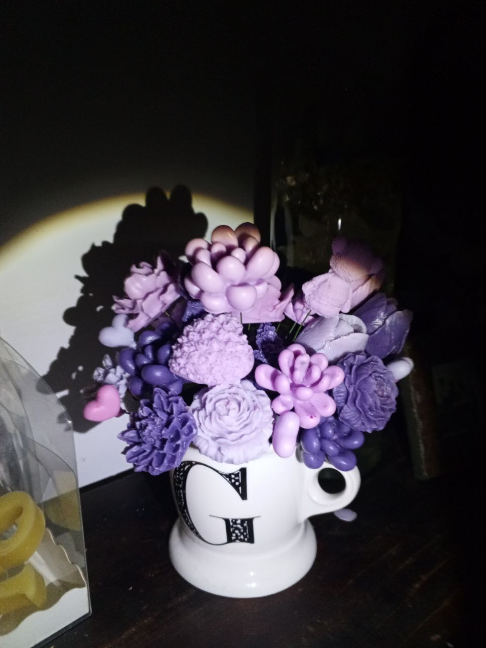Taza Floral Lila y Amatista