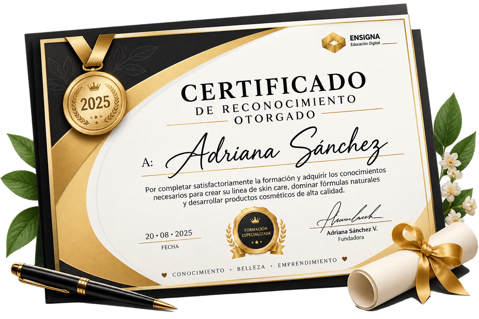 Certificado de Reconocimiento Avalado